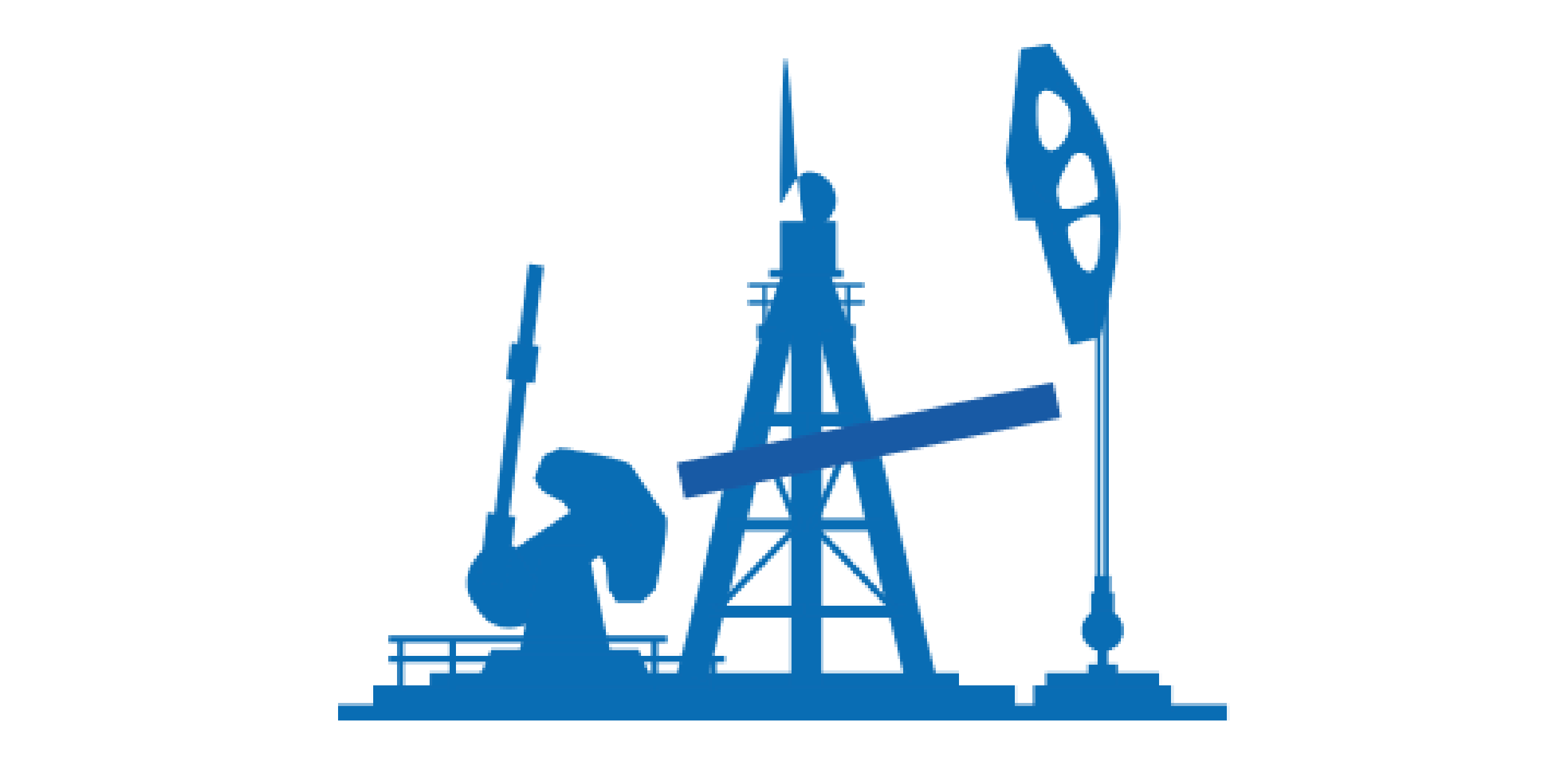 Représentation du secteur de la pétrochimie avec un puit de pétrole